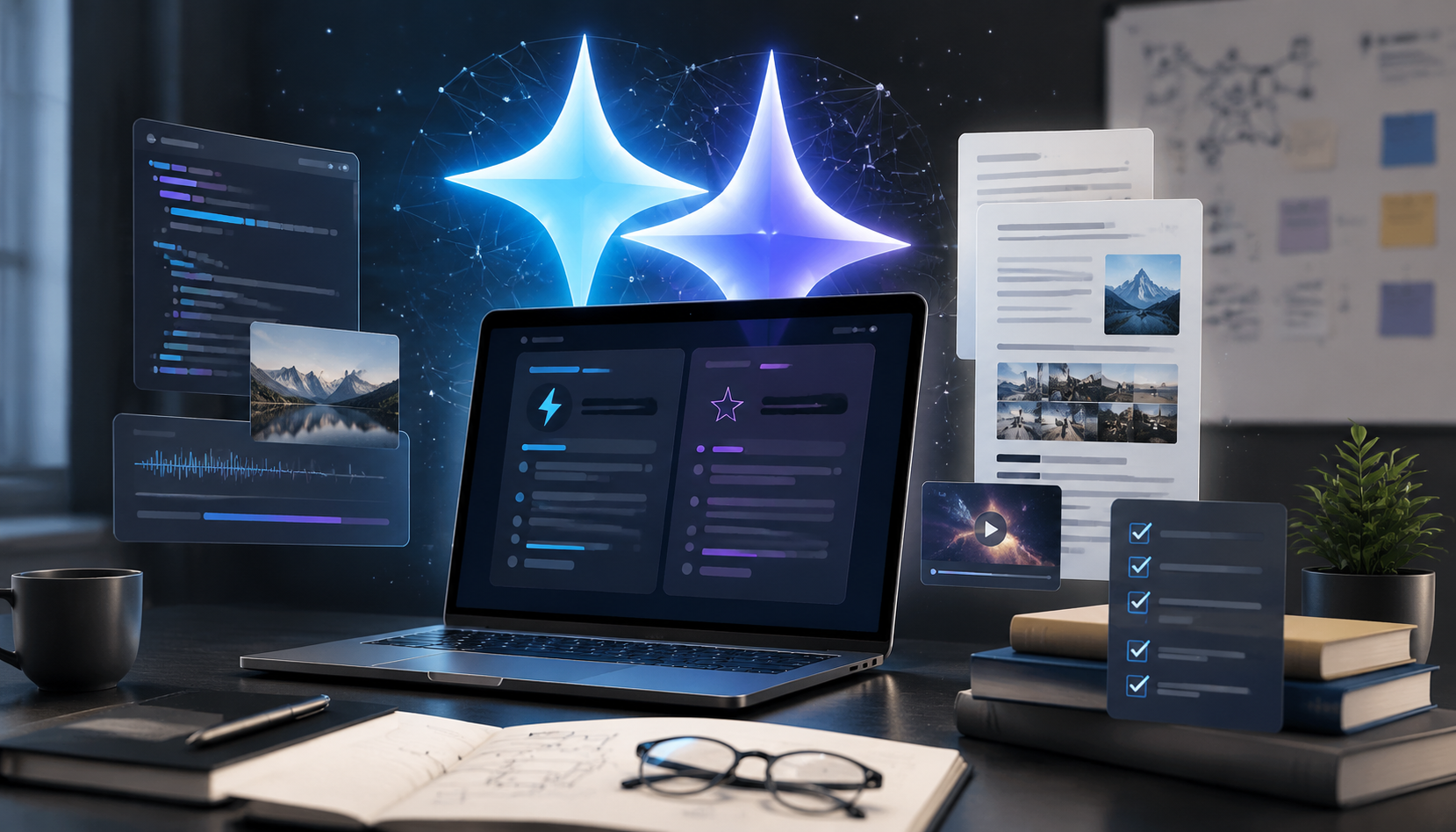 Gemini 3.6 Flash 模型状态与多模态开发工作流示意图